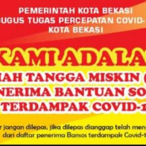 stiker penerima bansos