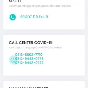 Nomor Telp dan WhatsApp Satgas Covid 19