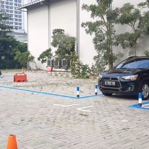 Ujian Praktek SIM di Polres Metro Bekasi Kota