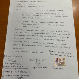 Surat Pernyataan Pembatalan Kontes LGBT.