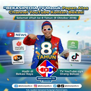 Flyer HUT ke-8 BEKASIPEDIA TV